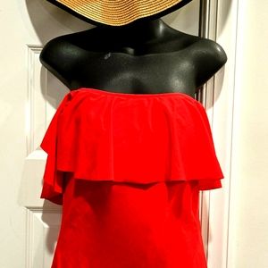 Island Goddess Off-Shoulder One Piece Ruffle Swimsuit